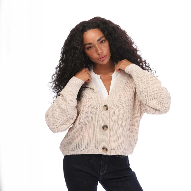 Image of Only Carol Nice Knitted Cardigan Stone female 6