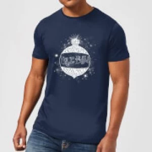 image of Harry Potter Yule Ball Baubel Mens Christmas T-Shirt - Navy - L