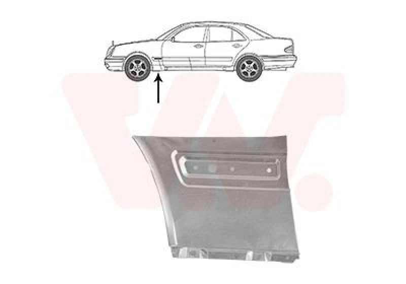Image of VAN WEZEL Wing fender VAN WEZEL 3028155