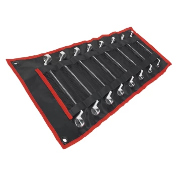 Image of Sealey AK6327 Offset Double End Ring Spanner Set 8pc Metric
