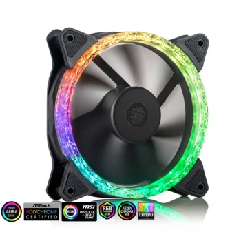 Image of Bitspower Touchaqua Notos Xtal 120 Digital RGB 1800rpm Fan - 120mm