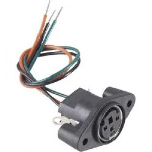 Image of Mini DIN connector Socket vertical vertical Number of pins 8 Black BKL Electronic 0204028