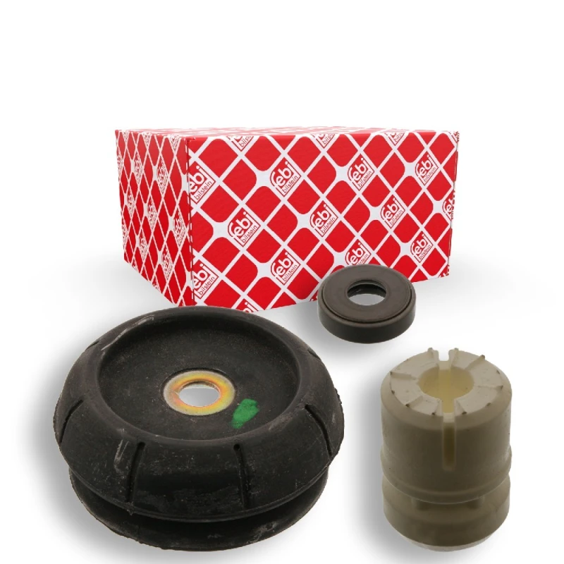Image of FEBI BILSTEIN 03341 Top strut mount Front Axle, with ball bearing Elastomer Suspension Strut Support Bearing (1180)