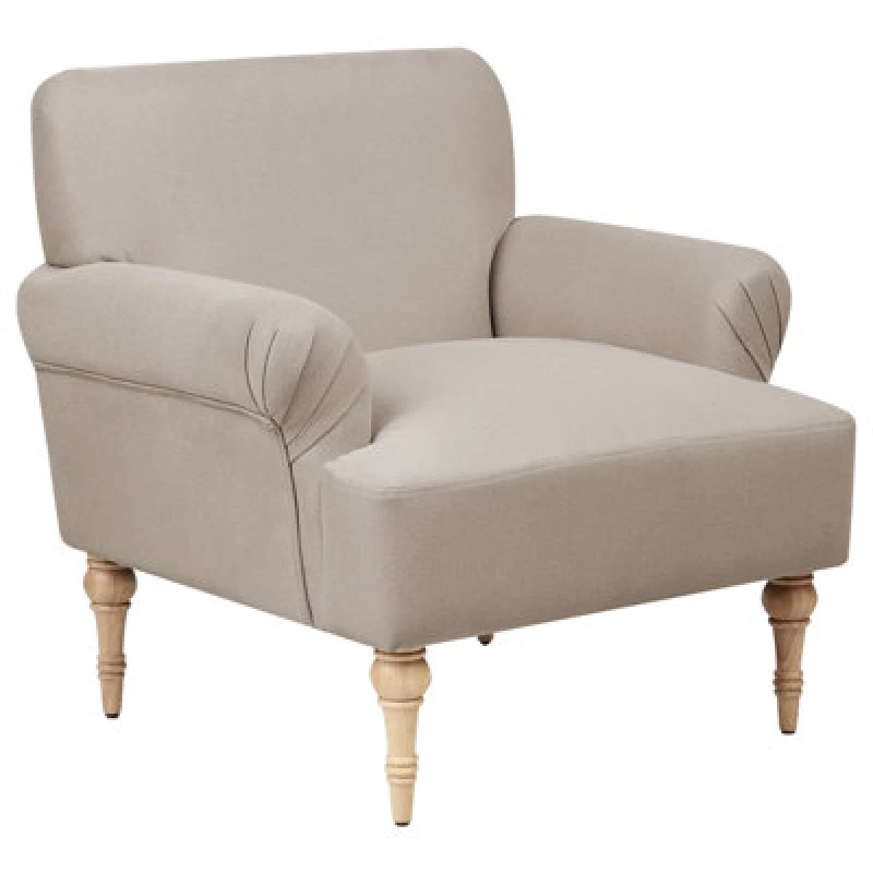 Image of Beliani Traditional Armchair Fredros Fabric Taupe