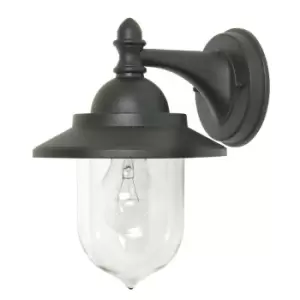 image of Outdoor IP44 Wall Light Sconce Black LED E27 60W Bulb Outside External d01130