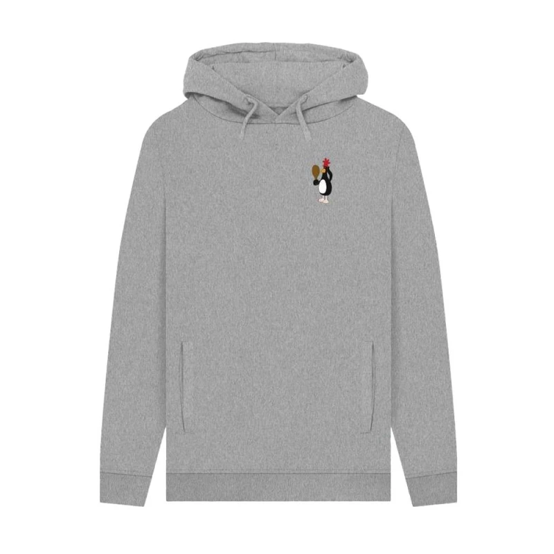 Image of Wallace & Gromit Mens Feathers McGraw Pose Hoodie in Light Grey Size: Small Light Grey Male S