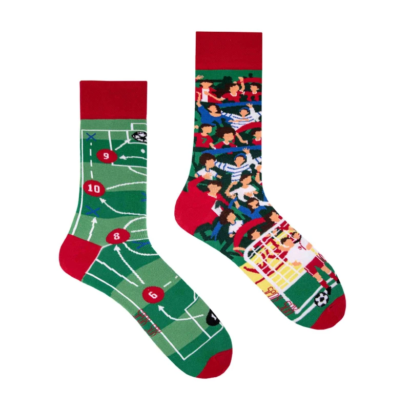 Image of SPOX SOX SPOX SOX Men 1 Pack Mismatched Novelty Odd Socks - Football Size: 11-13 Multi 11-13 Male 5903689162517