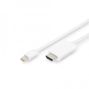 Image of ASSMANN Electronic AK-340304-020-W video cable adapter 2m Mini DisplayPort HDMI Type A (Standard) White