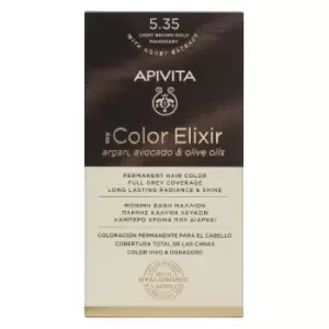 image of Apivita My Color Elixir Permanent Hair Color 5.35 Light Brown Gold Mahogany