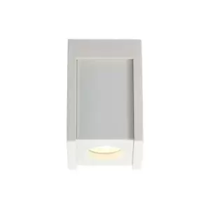 Image of 1 Light Ceiling GU10, White Paintable Gypsum With Matt White Cover - Luminosa Lighting