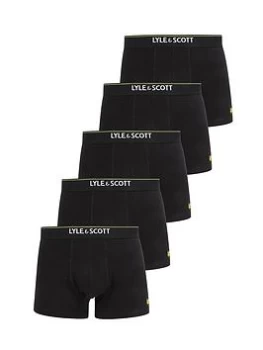 Image of Lyle & Scott Jackson 5 Pack Trunk - Black, Size L, Men