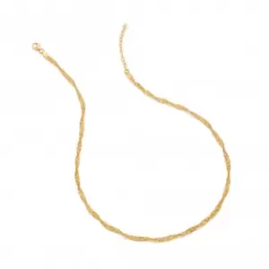 image of 18ct Gold Plated Silver Embrace Statement Singapore Chain - 45-50cm CH113