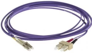 Image of Fiber Duplex Patch Cord Om3 50/125 Lc/lc Purple- 5 M
