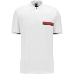 Image of Boss Phillipson Short Sleeve Polo Shirt Mens - White