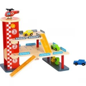 Image of Wooden Parking Structure Playset