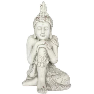 Image of White Hands on Knee Garden Buddha