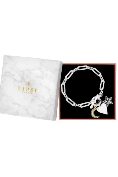 Image of Silver And Hematite Meaningful Charm Bracelet - Gift Boxed