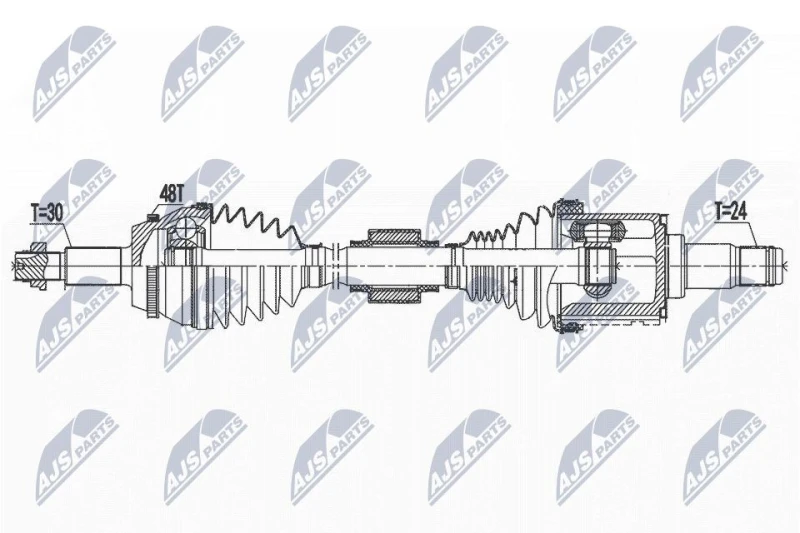 Image of NTY NPW-TY-161 Drive shaft Front Axle Left Drive Shaft (13)