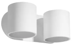 Image of Orbis Twin Round Up & Down Wall Lamp White G9