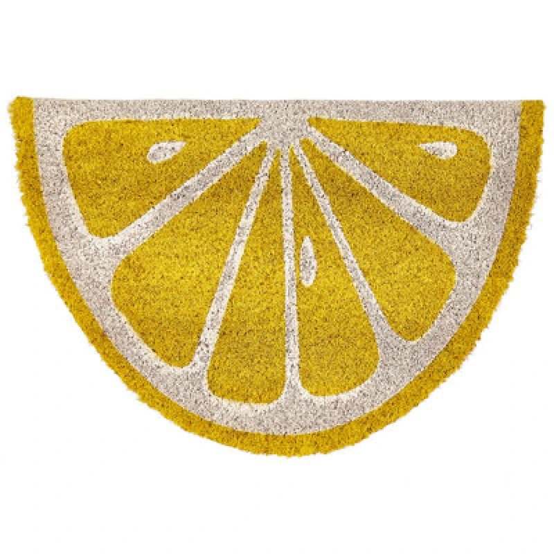 Image of Beliani Doormat Ijen Yellow 40 X 60 Cm Coir