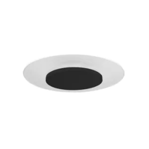 image of Lido Flush Ceiling Light Black Matte, Transparent Edited