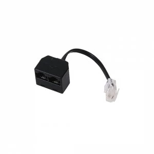 image of ISDN Splitter 8p4c modular plug - 2 8p4c modular sockets Black