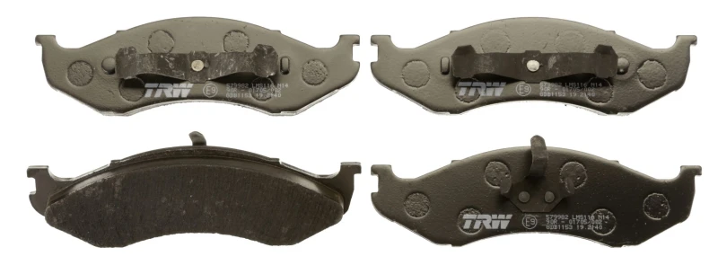 Image of TRW GDB1153 Brake pad set not prepared for wear warning indicator Brake Pad Set,disc brake (402)