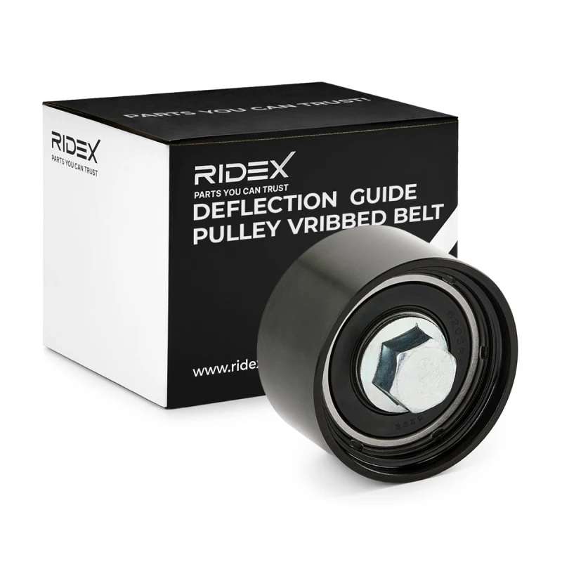 Image of Deflection / guide pulley, V-ribbed belt RIDEX 312D0117