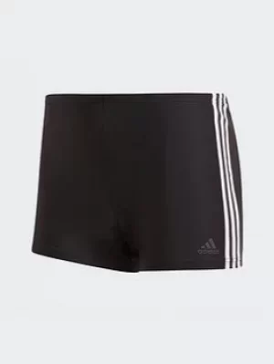 image of adidas 3-stripes Swim Boxers, Black/Yellow, Size 32, Men