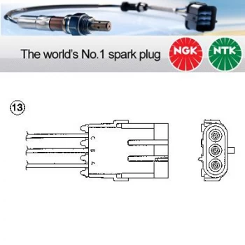 Image of 1x NGK NTK Oxygen O2 Lambda Sensor OZA660-EE16 OZA660EE16 (5709)