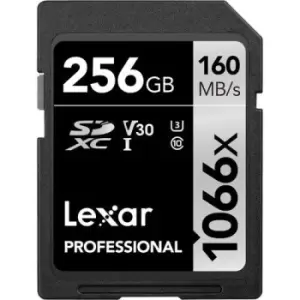 image of Lexar 256GB Professional UHS-I 1066x 160MB/s SDXC Card