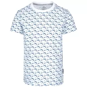 Trespass Boys Roco T-Shirt (9-10 Years) (White/Blue)