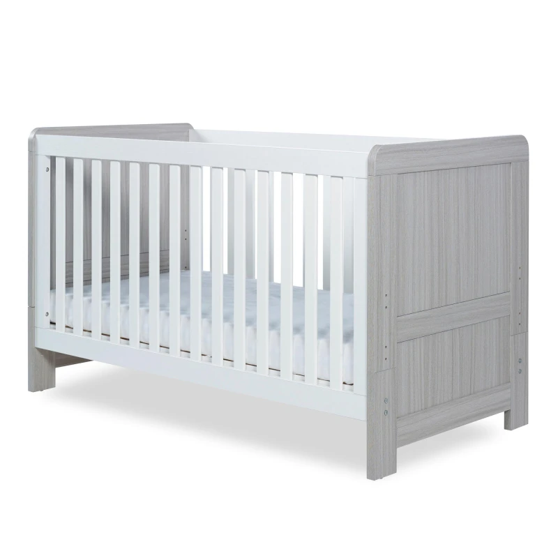 Image of Ickle Bubba Pembrey Cot Bed and Premium Sprung Mattress - White White One Size