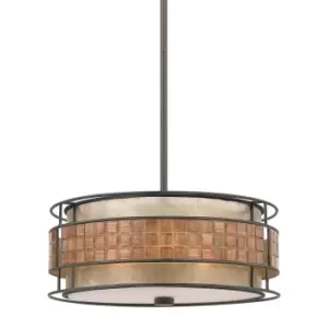 Image of 4 Bulb Ceiling Pendant Light Fitting Renaissance Copper LED E27 60W Bulb
