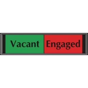 Image of Sliding Sign VacantEngaged Self Adhesive High quality PVC wtth sliding
