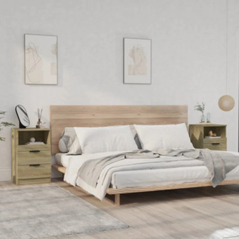 Image of VIDAXL Bedside Cabinets 2 pcs Sonoma Oak Engineered Wood Vidaxl 8720286965337