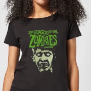 Image of Hammer Horror Plague Of The Zombies Portrait Womens T-Shirt - Black - 3XL