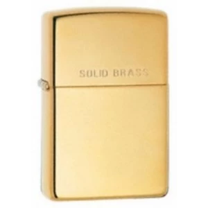 Image of Zippo Solid Brass High Polish Brass Windproof Lighter