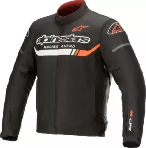 Image of Alpinestars T-SP S Ignition Waterproof Motorcycle Textile Jacket, black-white-red, Size XL, black-white-red, Size XL
