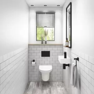 image of Wall Hung Rimless Toilet with Slim Soft Close Seat - Valencia