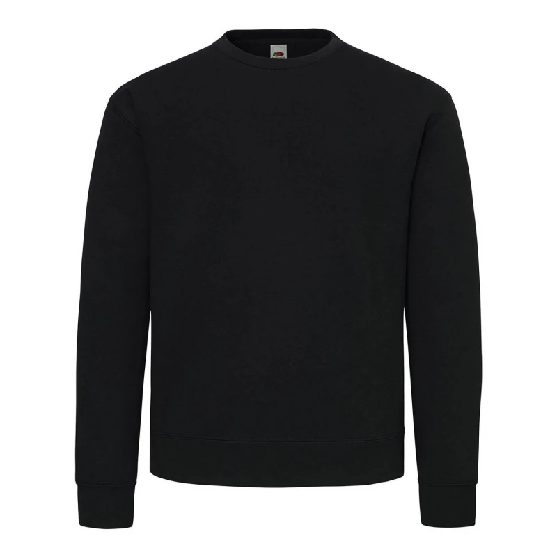 Image of Fruit Of The Loom Fruit of the Loom Men Supercotton Sweatshirt in Black Size: Small Black S Male 5063693971939