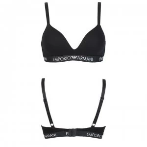 Image of Emporio Armani Logo Triangle Bra White Size L Women