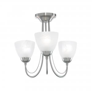 image of Litecraft Lima Nickel Ceiling Light