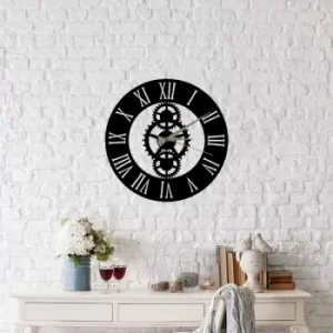 Platon Clock Black Decorative Metal Wall Clock