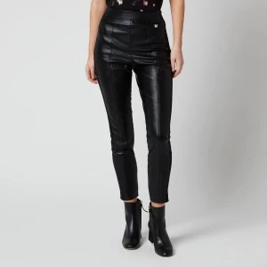Image of Ted Baker Womens Vllada Faux Leather Trousers - Black - UK 10
