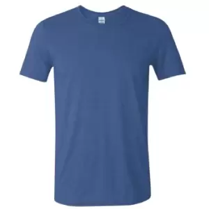 image of Gildan Mens Short Sleeve Soft-Style T-Shirt (XL) (Heather Royal)