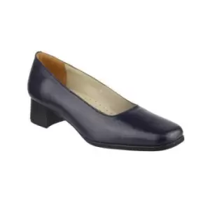 Amblers Walford Ladies Leather Court / Womens Shoes (6.5 UK) (Navy)