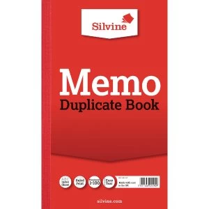 Image of Silvine Triplicate Memo Book 210x127mm PK6