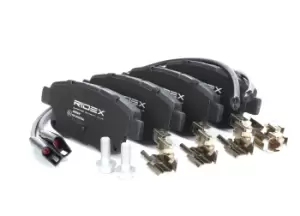 Image of RIDEX Brake pad set FORD 402B0268 1371454,1433958,1530602 1554524,1560026,1819638,1824348,1852717,6C112M008AB,6C112M008AC,6C112M008AD,6C112M008AE