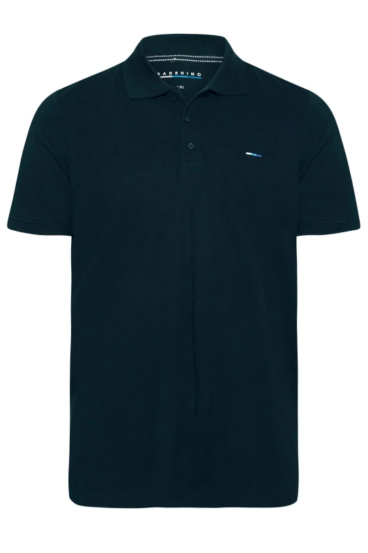 Image of BadRhino BadRhino Men Short Sleeve Polo Shirt in Dark Navy Size: 7-8X-Large Dark Navy 7-8XL Male 5057147733754
